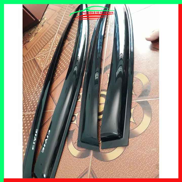 Vè che mưa cho xe ô tô Civic 2006-2008 vè đen bảo vệ trang trí xe