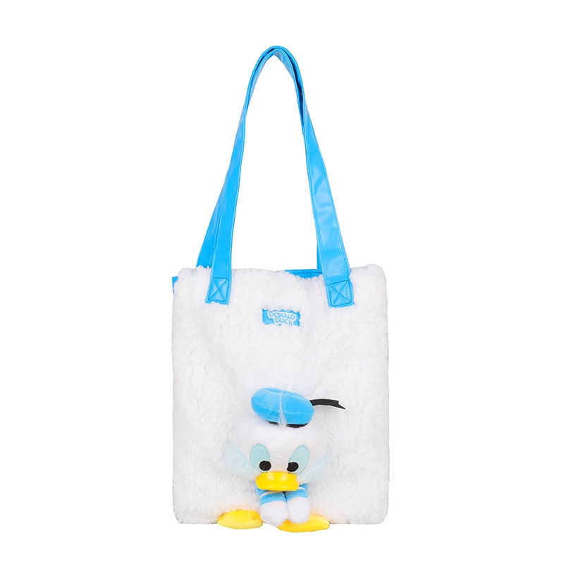 Túi Xách Da pu Cỡ Lớn Họa Tiết Thỏ / Vịt Hoạt Hình Đáng Yêu Cho Nữ