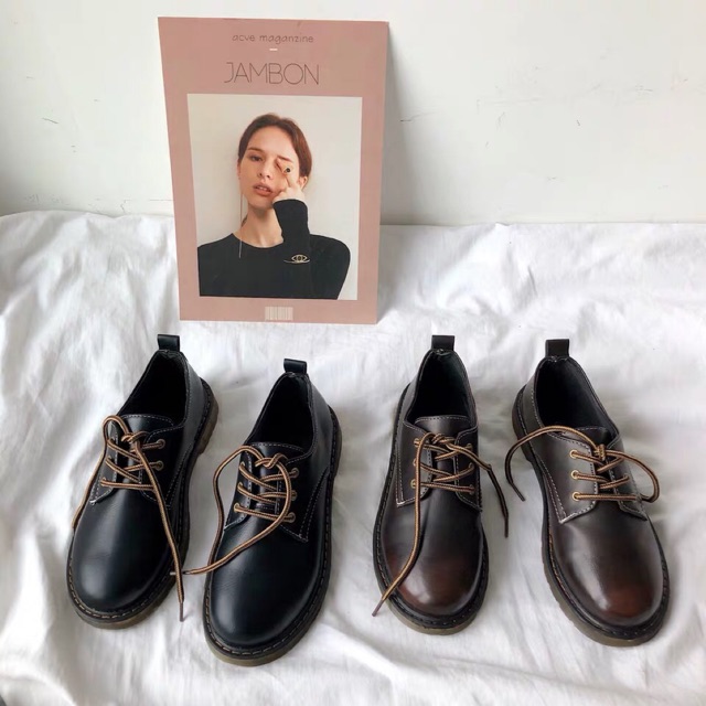 (Có sẵn) Giày oxford thắt dây 2 màu