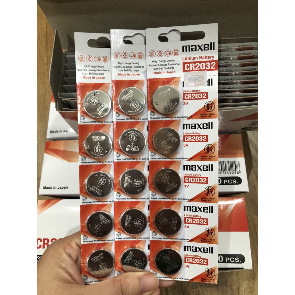 Pin CR2032 / CR2025 / CR2016  Maxell lithium 3V vỉ 5 viên - Hàng Chính Hãng