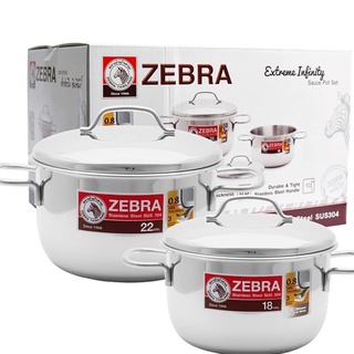 Bộ 2 nồi inox 304 Zebra Thái Lan Extreme Infinity 18cm+22cm, nhập khẩu Thái Lan, 180820