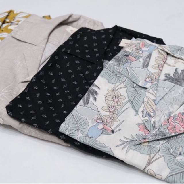 Áo Sơ Mi Nam Tay Ngắn Linen Tưng In Hoạ Tiết Mùa Hè