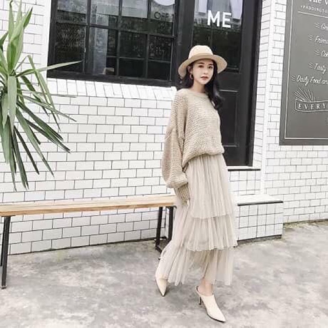 Chân váy ren tầng nội địa Thái (ảnh thật Vân mặc màu đen ở cuối nha) | BigBuy360 - bigbuy360.vn