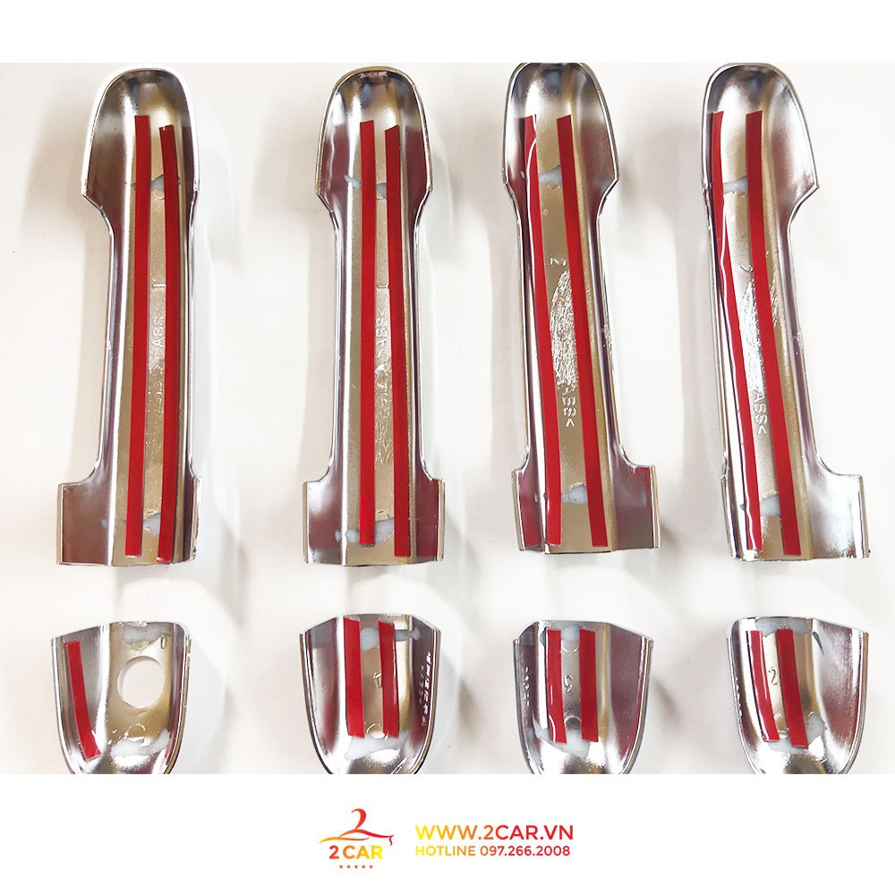 Bộ ốp tay nắm, hõm cửa xe KIA Soluto 2019-2020- 2021 mạ crom cao cấp