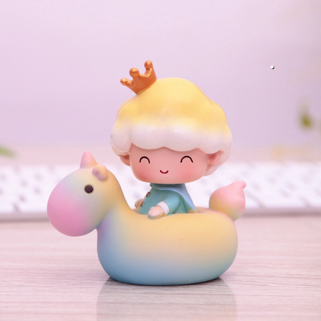 Trang trí bánh sinh nhật bánh kem cho bé - Hoàng tử, công chúa ngồi ngựa, Cặp đôi ngồi vịt