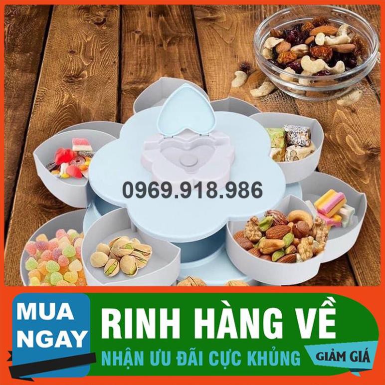 🎈 Hộp Đựng Bánh Kẹo Mứt Tết Xoay Tròn Nở Hoa 5 Cánh 2 Tầng Đẹp Cao Cấp Giá Gốc Sỉ Rẻ 💙 Tổng Kho Gia Dụng Bình Phước 💙