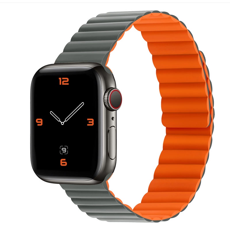 Dây Đeo Silicone Khóa Nam Châm Cho Apple Watch UItra 49mm 45mm 41mm 44mm 42mm Series UItra 8 7 6 5 4 SE 40mm 38mm