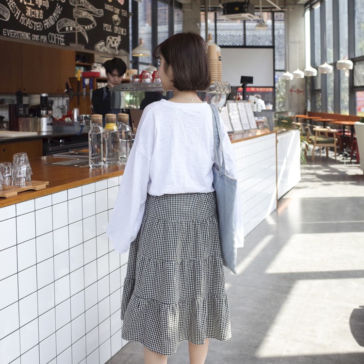 [CÓ SẴN] HÀNG QC CHÂN VÁY CARO DÀI ULZZANG VINTAGE / GHZ | BigBuy360 - bigbuy360.vn