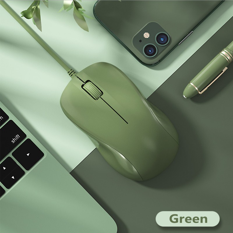 Chuột Quang Chơi Game Có Dây USB 1200 DPI Nhẹ Nhàng Kiểu Dáng Dễ Thương Cho Laptop/PC/laptop táo