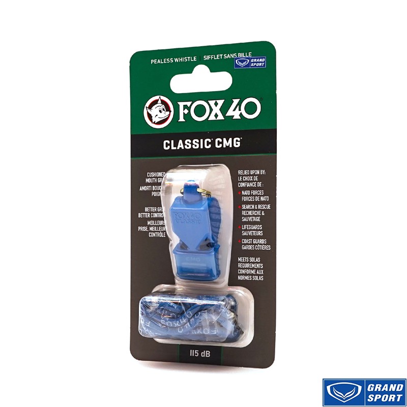 Còi FOX40 CLASSIC CMG Có Đệm Silicon Grand Sport 331914 Xanh