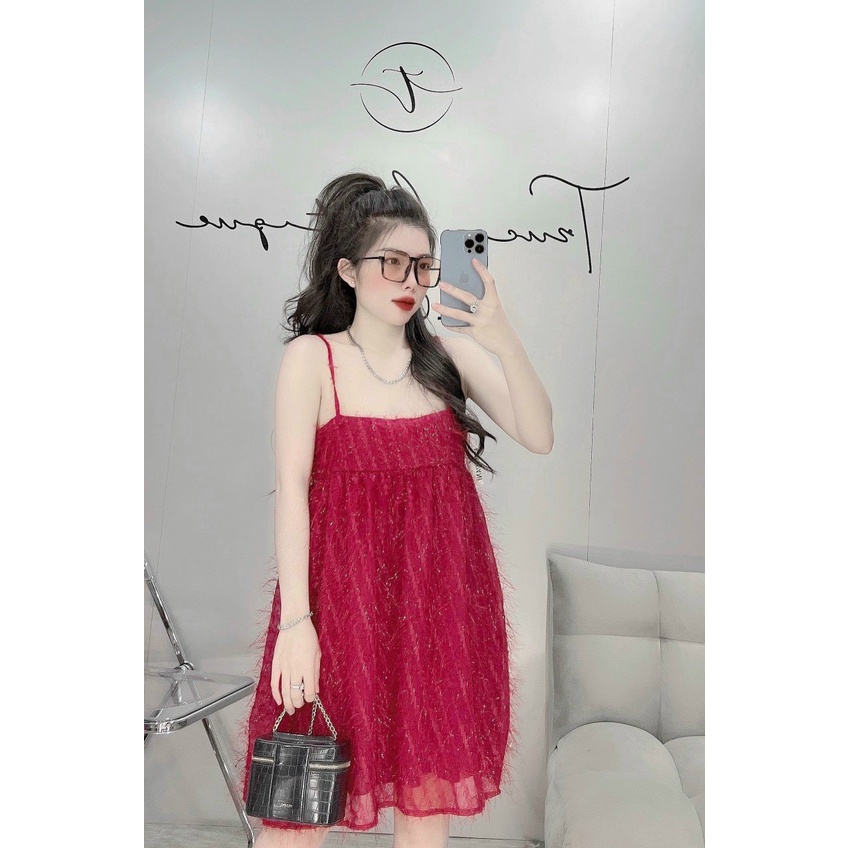 Đầm 2 Dây Babydoll Chất Liệu Lông Vũ May 2 Lớp Sang Chảnh Đi Tiệc Đi Chơi Xinh Xắn Điệu Đà Thời Trang Nữ Xm Minh Phúc