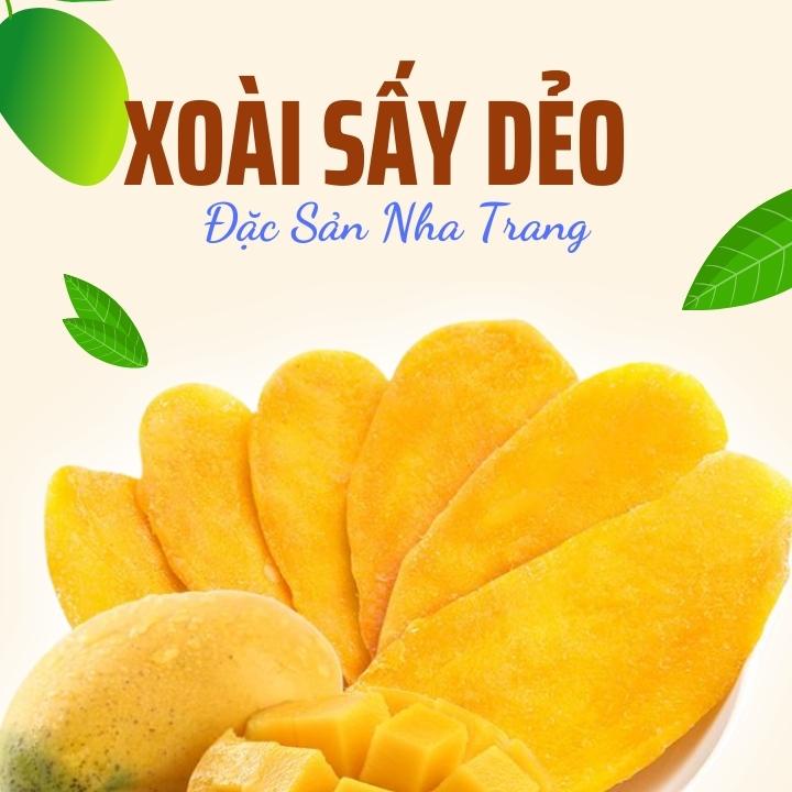 1kg xoài sấy dẻo thơm ngon k chất bảo quản