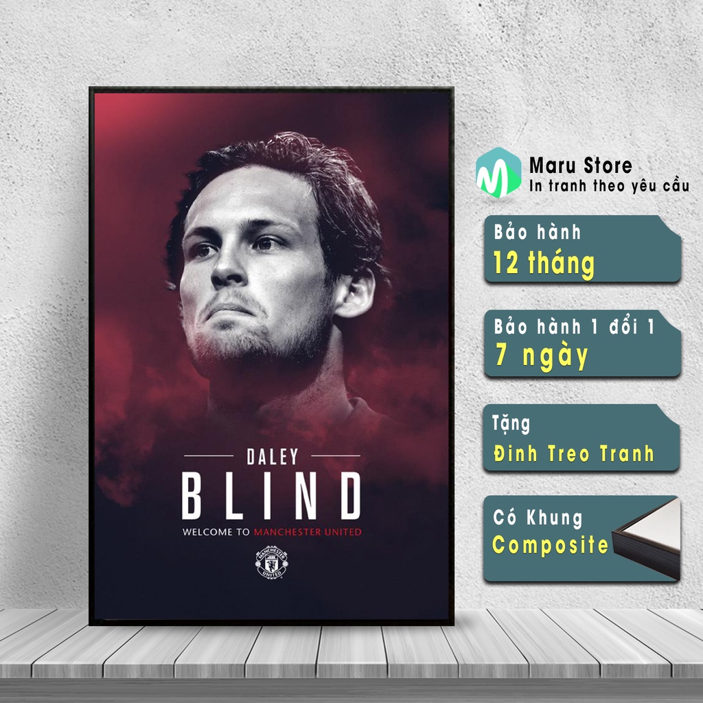 Tranh Cầu Thú Bóng Đá Daley Blind của Manchester United