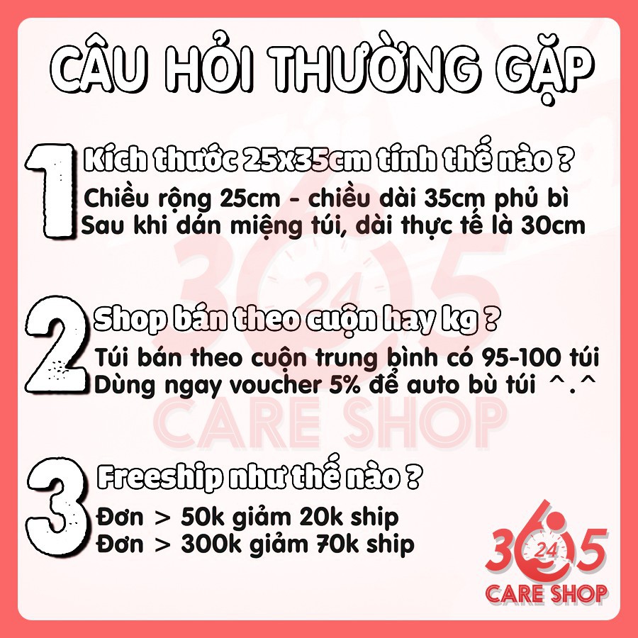 Túi Gói Hàng Niêm Phong CARESHOP365 tự dính Size 25x35cm  Đóng Gói Áo Khoác, Balo - CT15