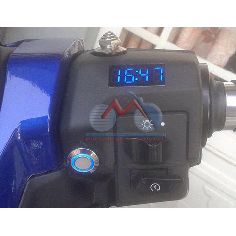 Đồng hồ LED báo giờ xe máy