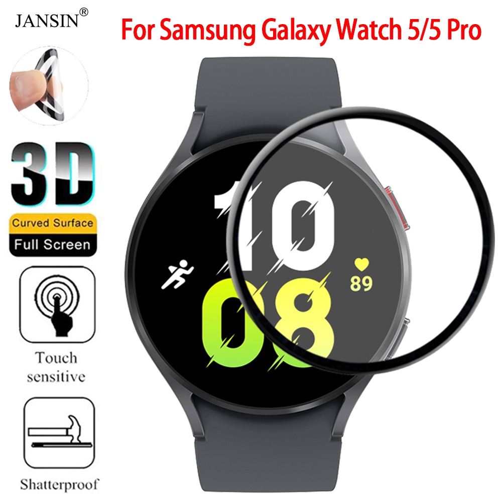 Miếng dán  Jansin 3d bảo vệ mặt đồng hồ Samsung Galaxy Watch 5 5 Pro 40mm 44mm 45mm 5