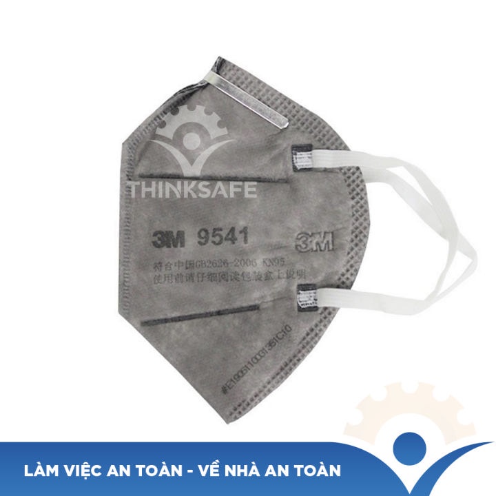 Khẩu trang phòng độc 3M 9541 kháng khuẩn, bụi mịn, lọc hơi hữu cơ, mùi Khẩu trang 3M chính hãng - THINKSAFE