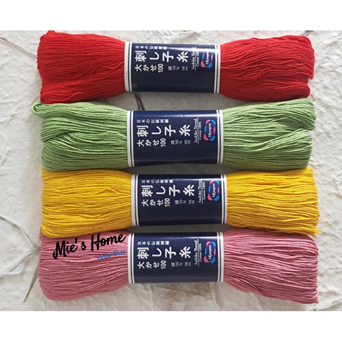 Có Sẵn Chỉ Thêu tay SỢI BÔNG NHẬT BẢN Bó gồm 40 sợi/ 120 cm Thêu Thủ Công CHỈ COTTON CAO CẤP MIE Handmade Shop
