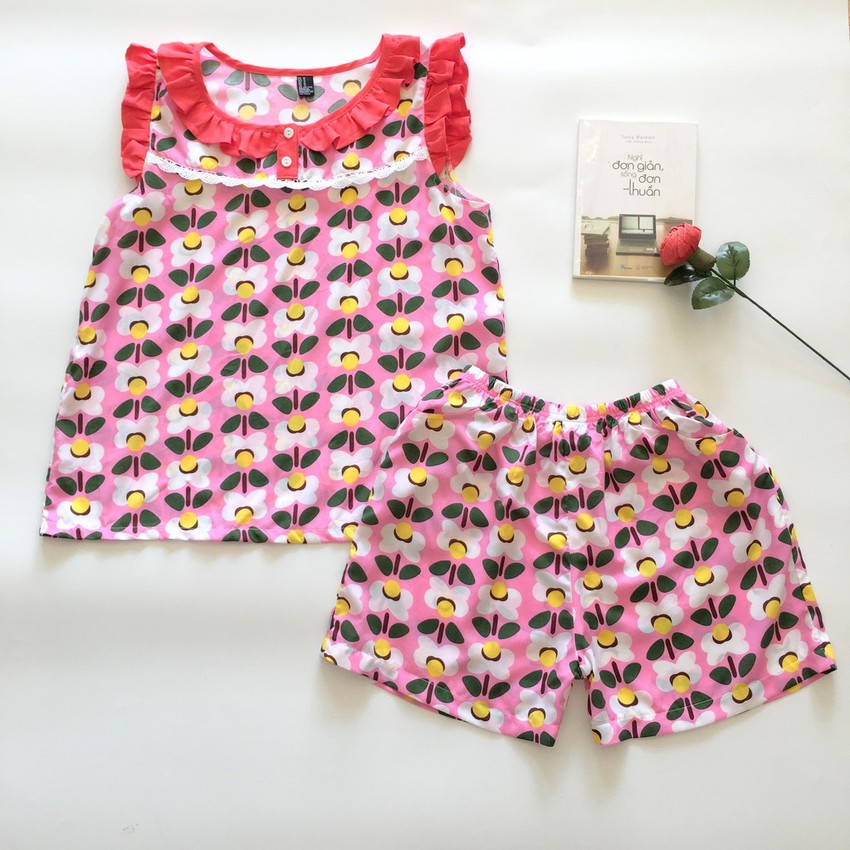 ĐỒ BỘ TOLE ĐÙI MẶC NHÀ NỮ CÁNH TIÊN VIỀN REN PHỐI MÀU - ĐỒ MẶC NHÀ QUEENIE | BigBuy360 - bigbuy360.vn