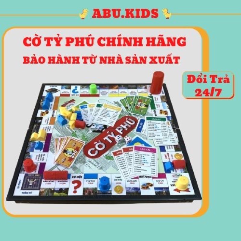 Cờ Tỷ Phú CHÍNH HÃNG 100% HÀNG VIỆT NAM - Địa Danh Phiên Bản Việt - Trò Chơi Gia Đình Dạy Con Tư Duy Làm Giàu