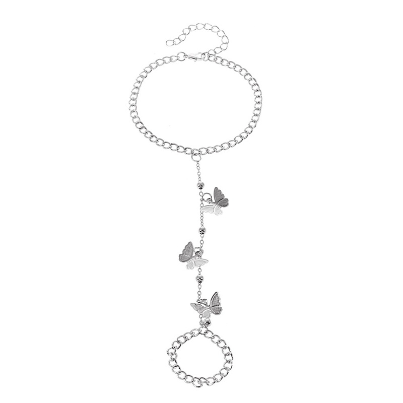 Vòng Tay Hình Bướm Đính Ngọc Trai Nhân Tạo Thời Trang