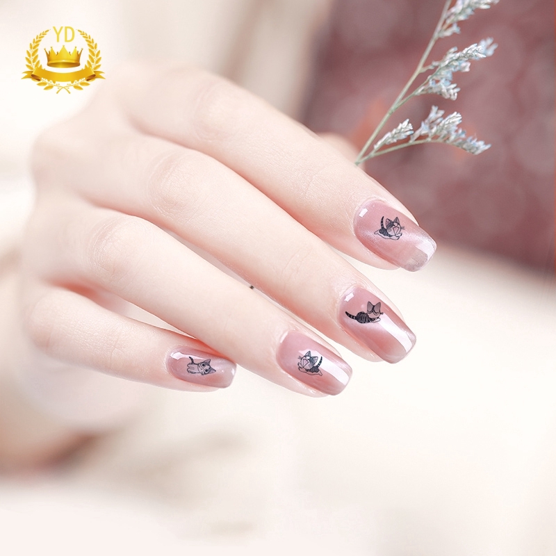 [Hàng mới về] Miếng dán trang trí móng tay hình mèo dễ thương