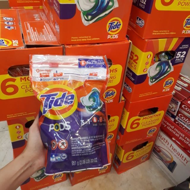 Thùng 168 viên giặt Tide Pods Mỹ ( mẫu mới)