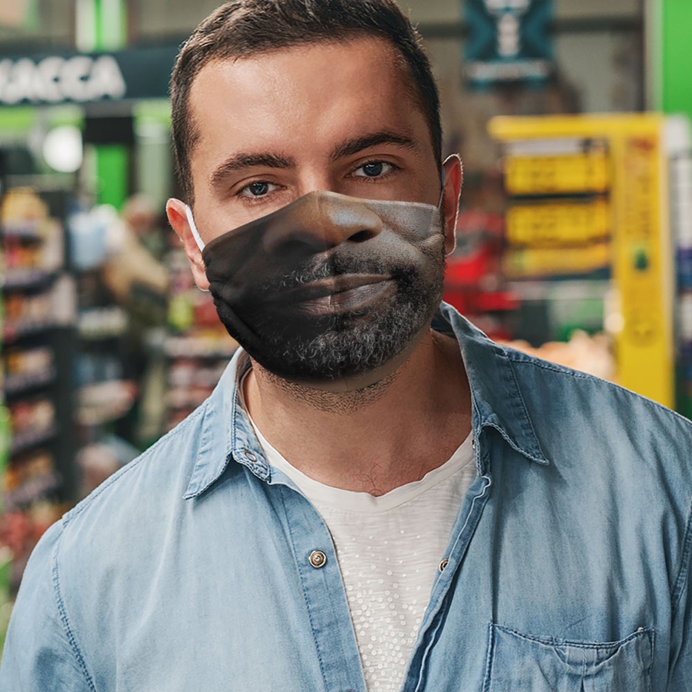 Khẩu trang hài hước 3d vui nhộn lè lưỡi bựa chế đàn ông 24 CARTWELL thoáng khí dễ thở chống giọt bắn vải cotton 100% phò