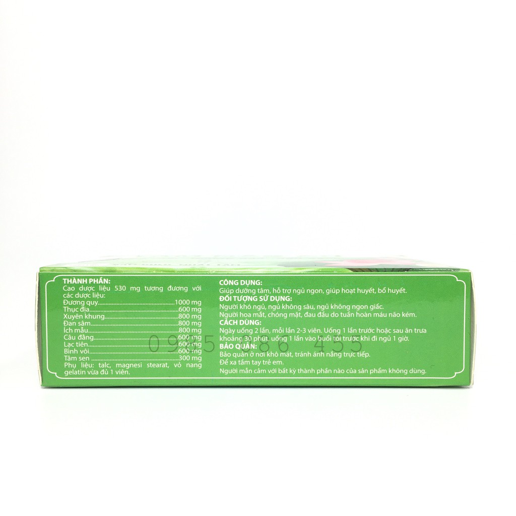 TÂM NÃO AN - Giúp dưỡng tâm an thần, dễ ngủ, ngủ ngon giấc, giảm căng thẳng thần kinh, lo âu, hồi hộp