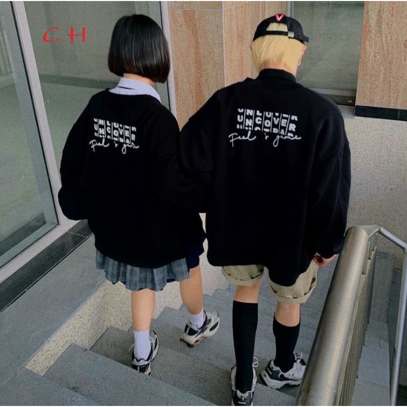 Áo cadigan mif club💘chât nỉ bông có cúc dọc áo💘màu đen trắng tím💘phong cách hàng quốc