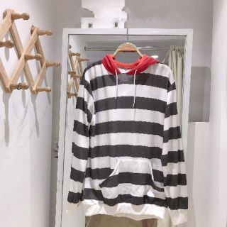 Áo hodie sọc kẻ tay dài cặp đôi