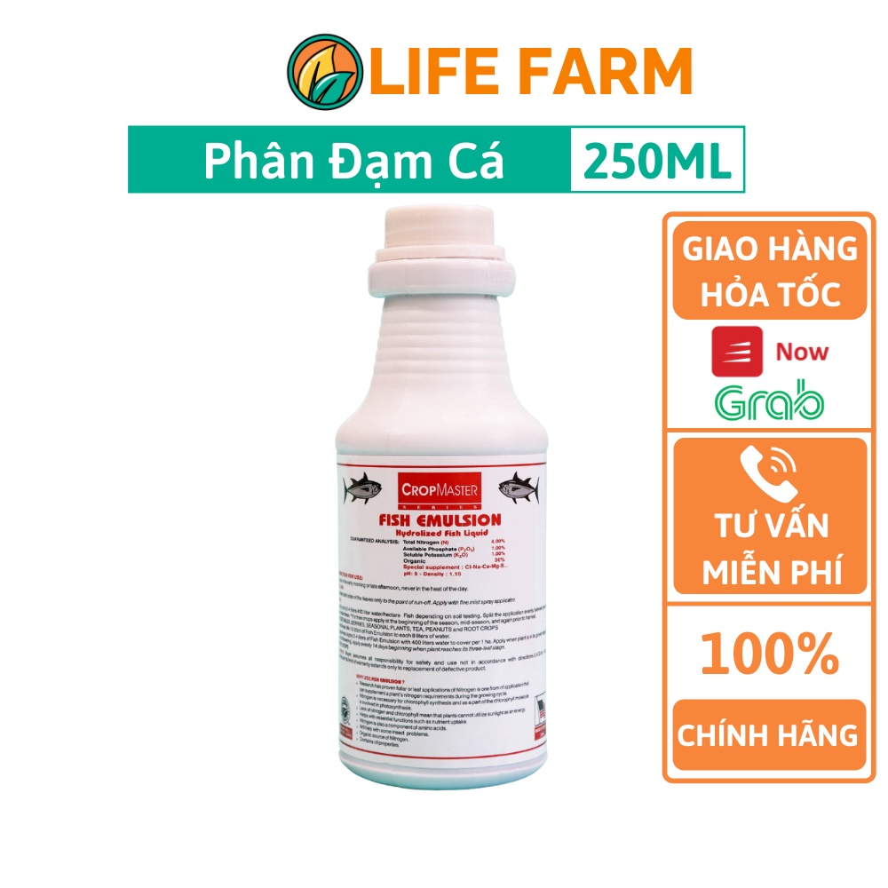 Phân Đạm Cá Fish Emulsion Bổ Sung Chất Hữu Cơ Cho Cây Hoa- Chai 250ml (PFE-001)