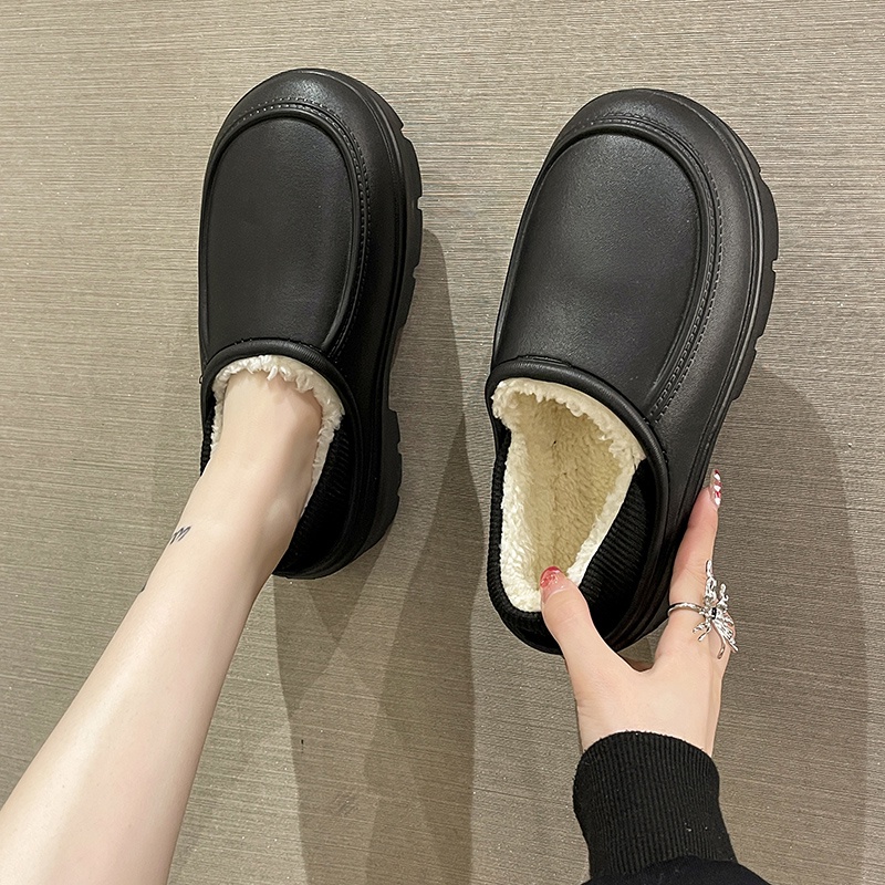 Tikp Giày nữ Giày cao gót Giày nam Dép Dép Bông Không thấm nước Nữ Đi Trong Nhà Chống Trượt Giữ Ấm Chân Chống trơn trượt 5 Màu Size: 36-41