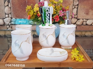 Bộ đồ dùng phòng tắm bằng gốm sứ (ms11-ms13)
