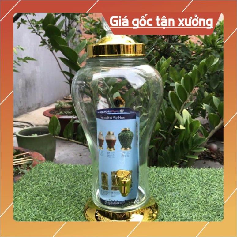 Bình ngâm rượu sâm thủy tinh VIỆT NAM 5 lít có van và không van PHÚ HÒA
