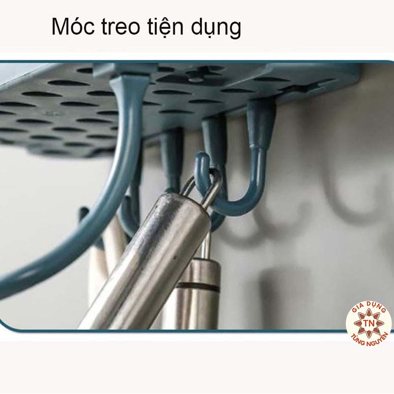 Ống đựng đũa đa năng treo tường hình đám mây kèm móc treo khăn dụng cụ bếp  [ỐNG ĐŨA]