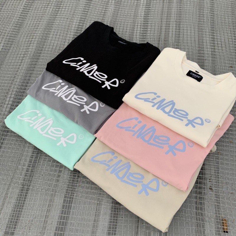 Áo thun CINDER unisex tay lỡ form rộng, áo thun nam nữ áo phông local brand cổ tròn đẹp oversize ( Tee basic ss2)