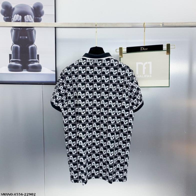 Áo polo DG full hoạ tiết mới nất-Áo phông nam có cổ DG