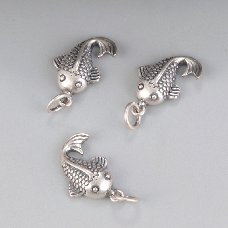 Charm 3D bạc treo con cá - MH791