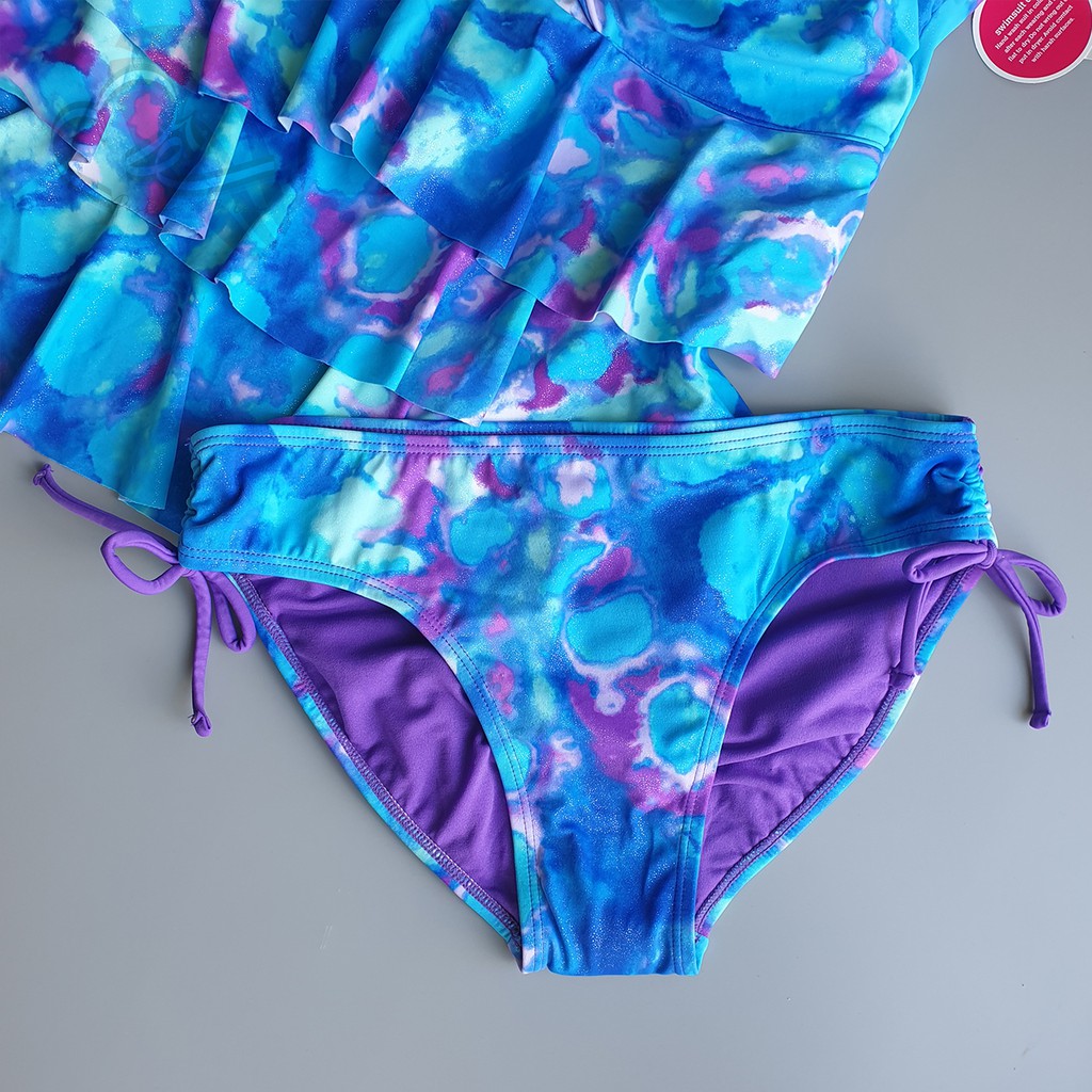 Bộ bơi rời xếp tầng họa tiêt Jus Tices giành cho thiếu nữ xuất khẩu mẫu hải quan