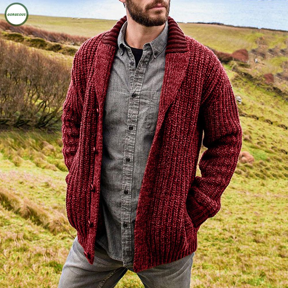 Sweater Casual Winter Jumper Overcoat Sweater Cardigan Single-Breasted