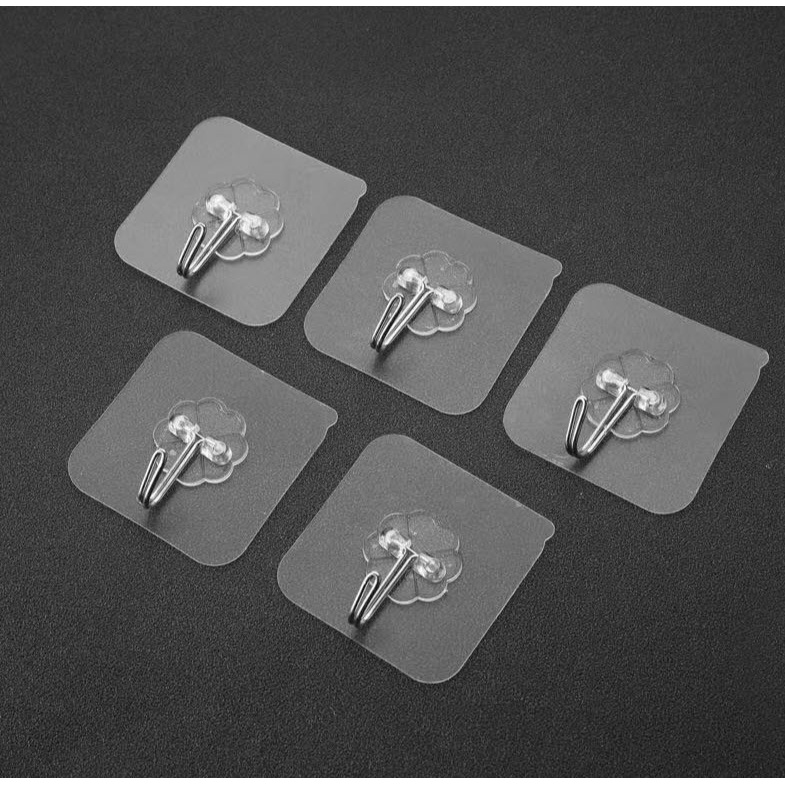 Móc Dán Tường Siêu Dính Chịu Lực Tốt Treo Tường Chắc Chắn CÁC LOẠI | 6x6 cm |  Hình 3D 7,5cm | móc Inox 7cm