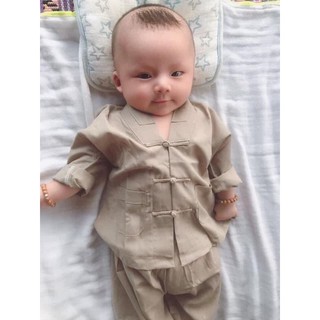 Đồ bộ đi chùa bé trai bé gái la hán tay dài size 4-40kg
