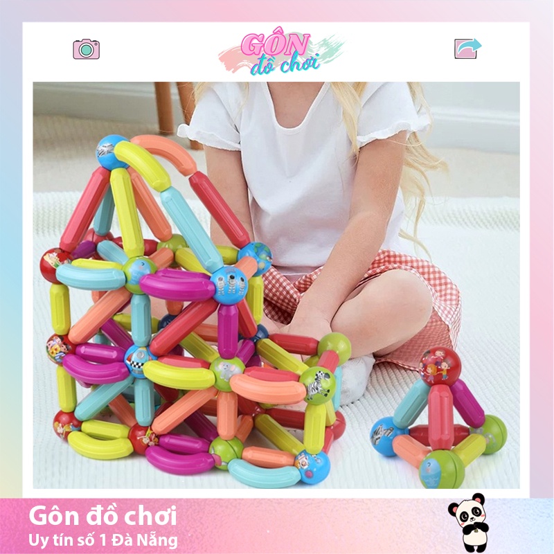 Xếp Hình Nam Châm Cho Bé Đồ Chơi Lắp Ráp Thông Minh Gôn đồ chơi