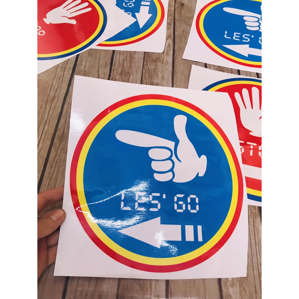 Tem cảnh báo cấm vượt và được vượt decal  dán xe tải STOP