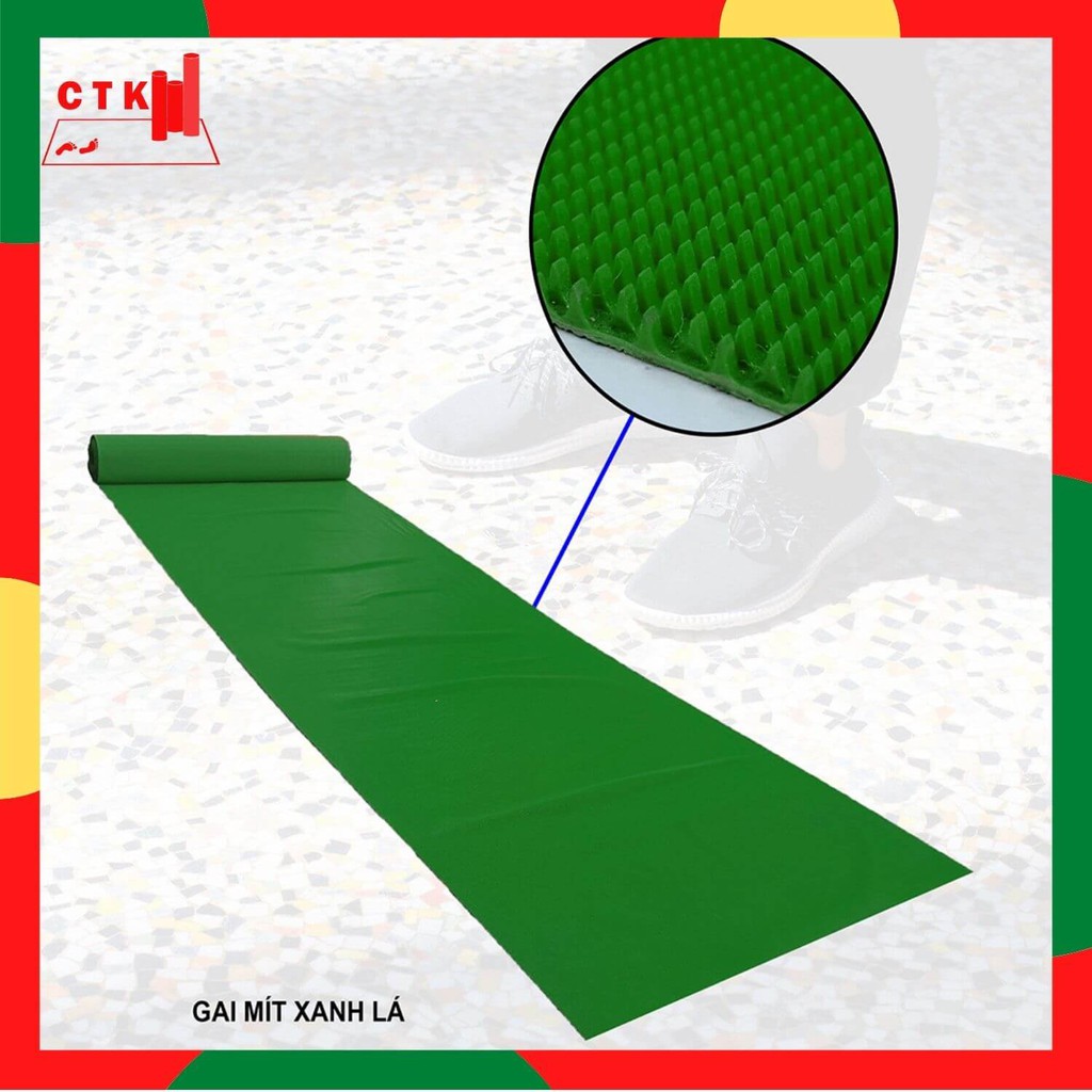 Thảm nhựa trải sàn chống trơn, thảm lót sàn nhà dạng cuộn gai mít đủ màu (120x 50cm)