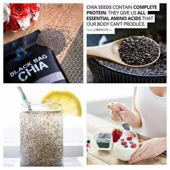 HẠT CHIA ÚC TÚI ĐEN TRỌNG LƯỢNG 500G DATE MỚI CHIA SEEDS BLACK BAG