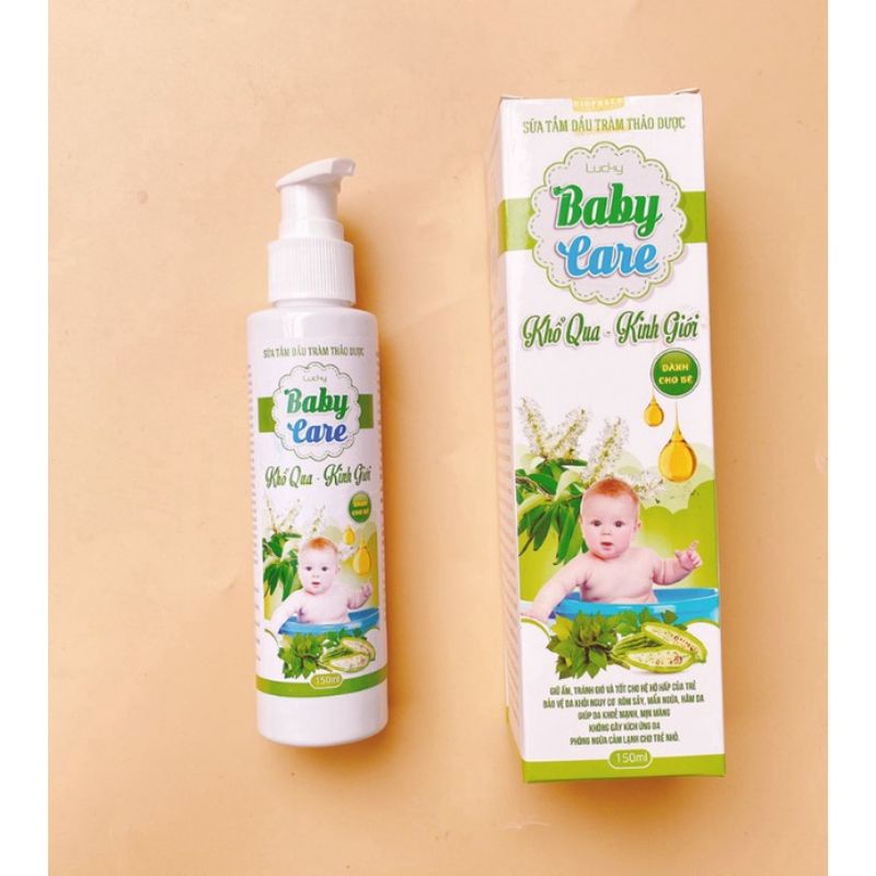 Sữa Tắm Dầu Tràm Thảo Dược BABY CARE Khổ Qua kinh Giới cho bé 150 ml