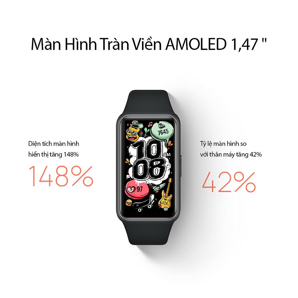 [Mã 267ELSALE hoàn 7% đơn 300K] Vòng Đeo Tay Thông Minh HUAWEI Band 6 Chính Hãng