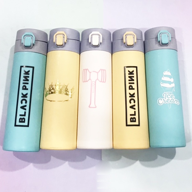 bình nước 2 lớp blackpink B2DC15 dễ thương cute hoạt hình 400-500ml